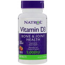 Витамины NATROL vitamin D3 5000 мг 90 таблеток