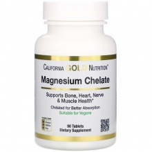  California Gold Nutrition Magnesium Chelate 90 
